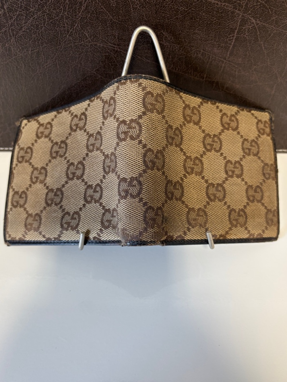 Gucci Brown Beige GG Canvas Bifold Wallet - Picture 3 of 12